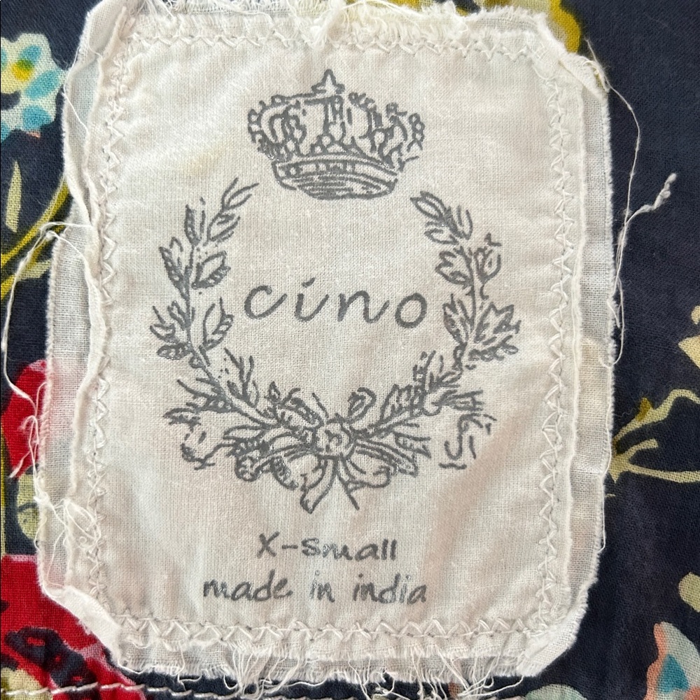 CINO Pomegranate Floral button down Shirt Blue/Gray/Pink XS - Picture 6 of 7